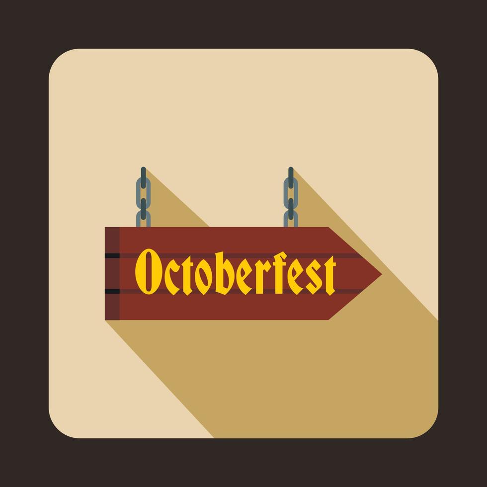 Oktoberfest-Schild-Symbol, flacher Stil vektor
