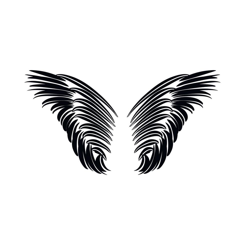 Paar Flügel-Symbol, einfachen Stil vektor