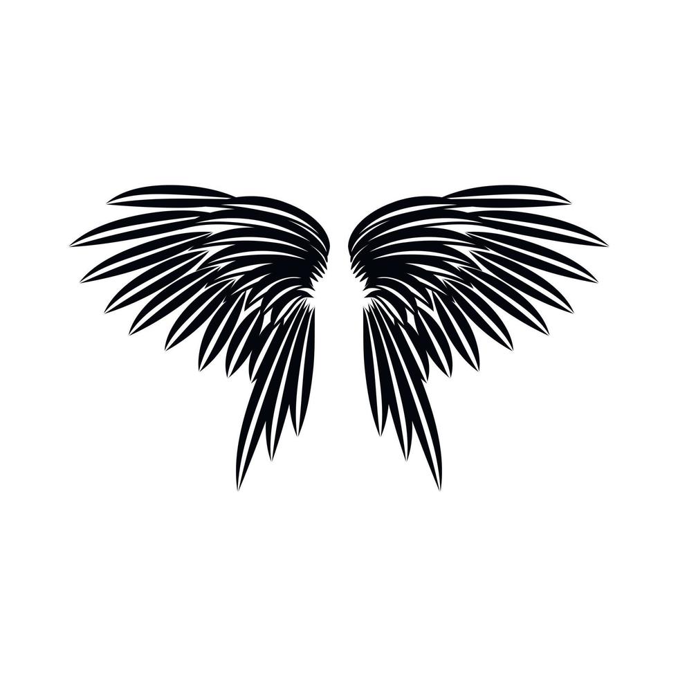Flügel-Symbol im einfachen Stil vektor