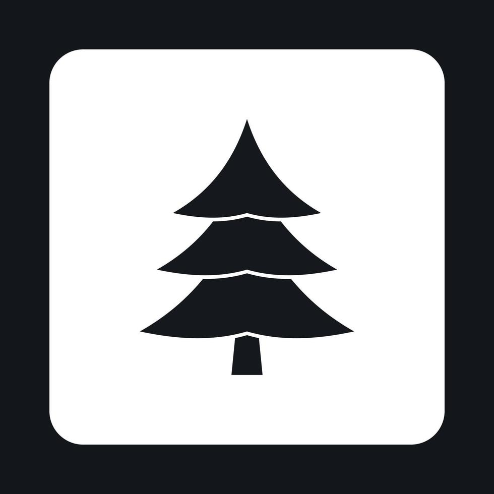 gran träd ikon i enkel stil vektor