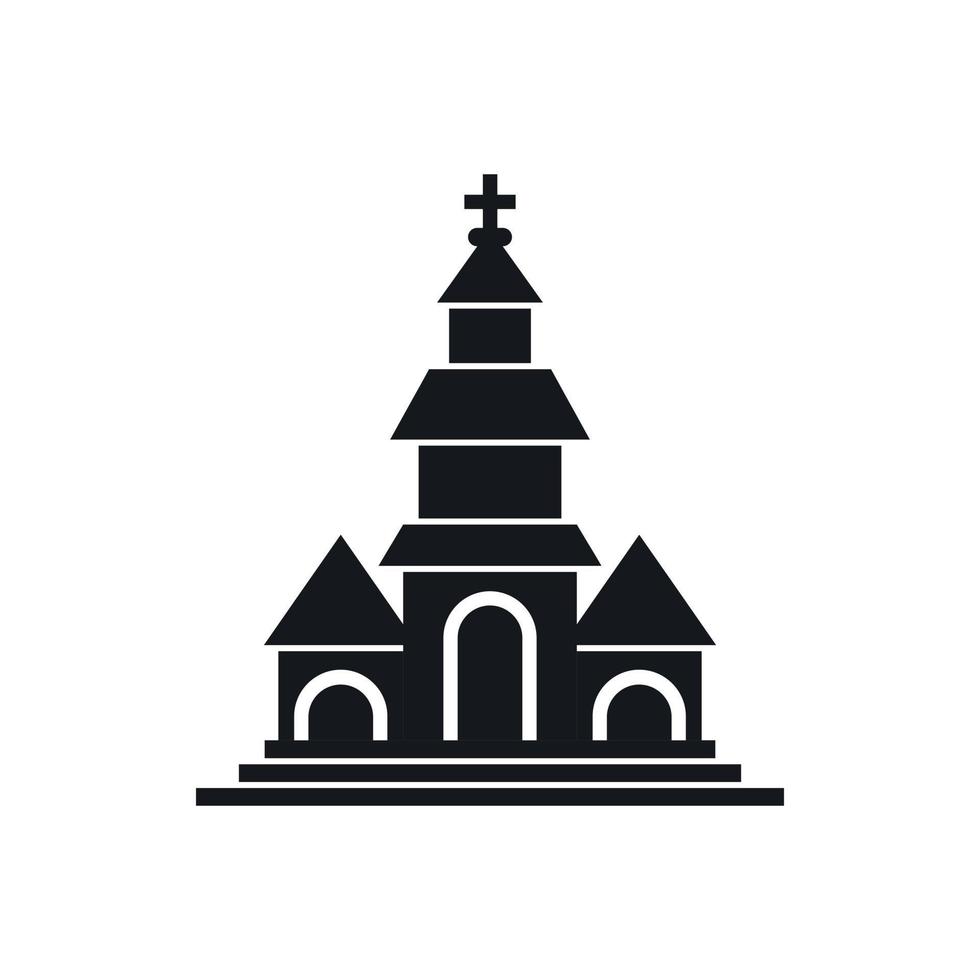 kyrka ikon, enkel stil vektor