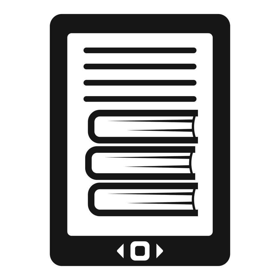 E-Book-Symbol, einfacher Stil vektor