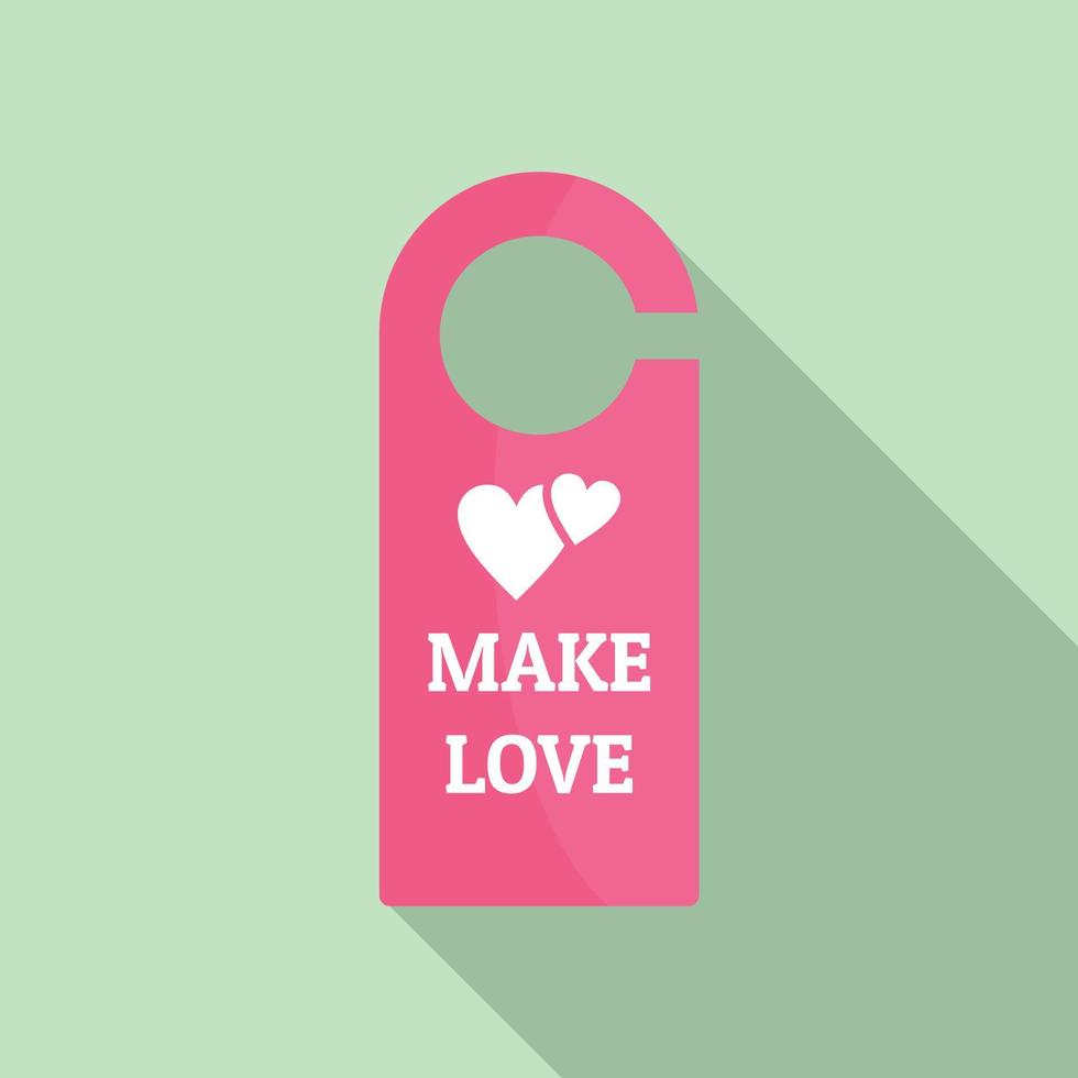 Make Love Room Tag-Symbol, flacher Stil vektor