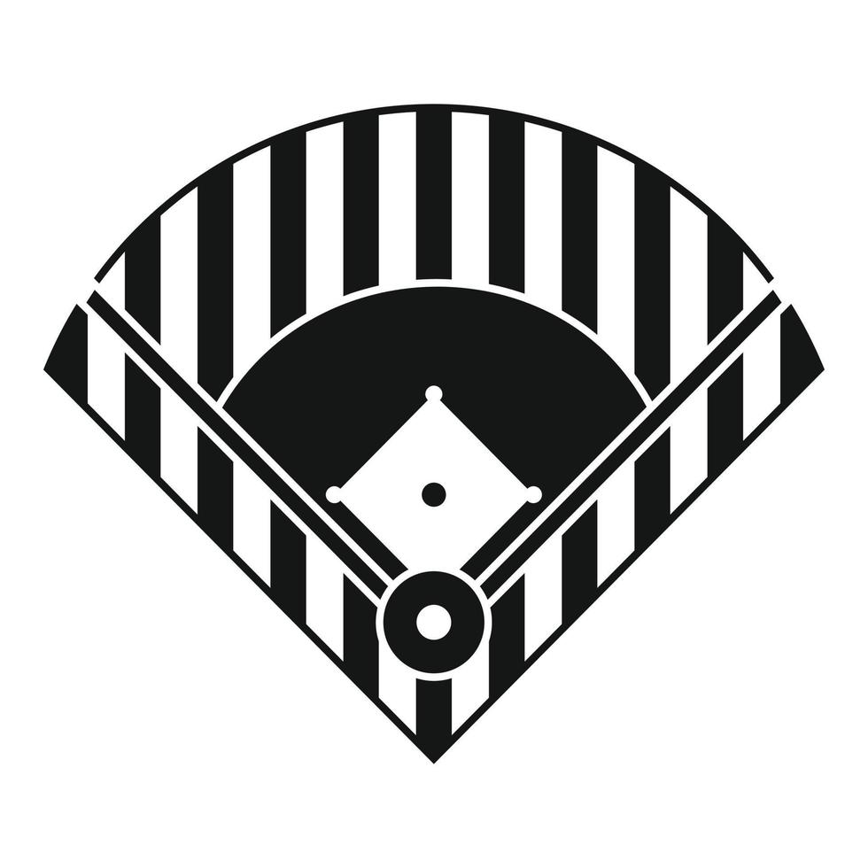 baseboll fält ikon, enkel stil vektor