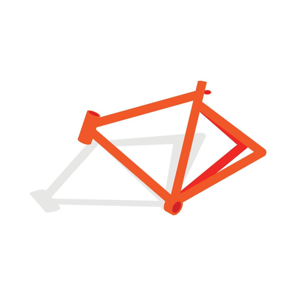 Fahrradrahmen-Symbol, isometrischer 3D-Stil vektor