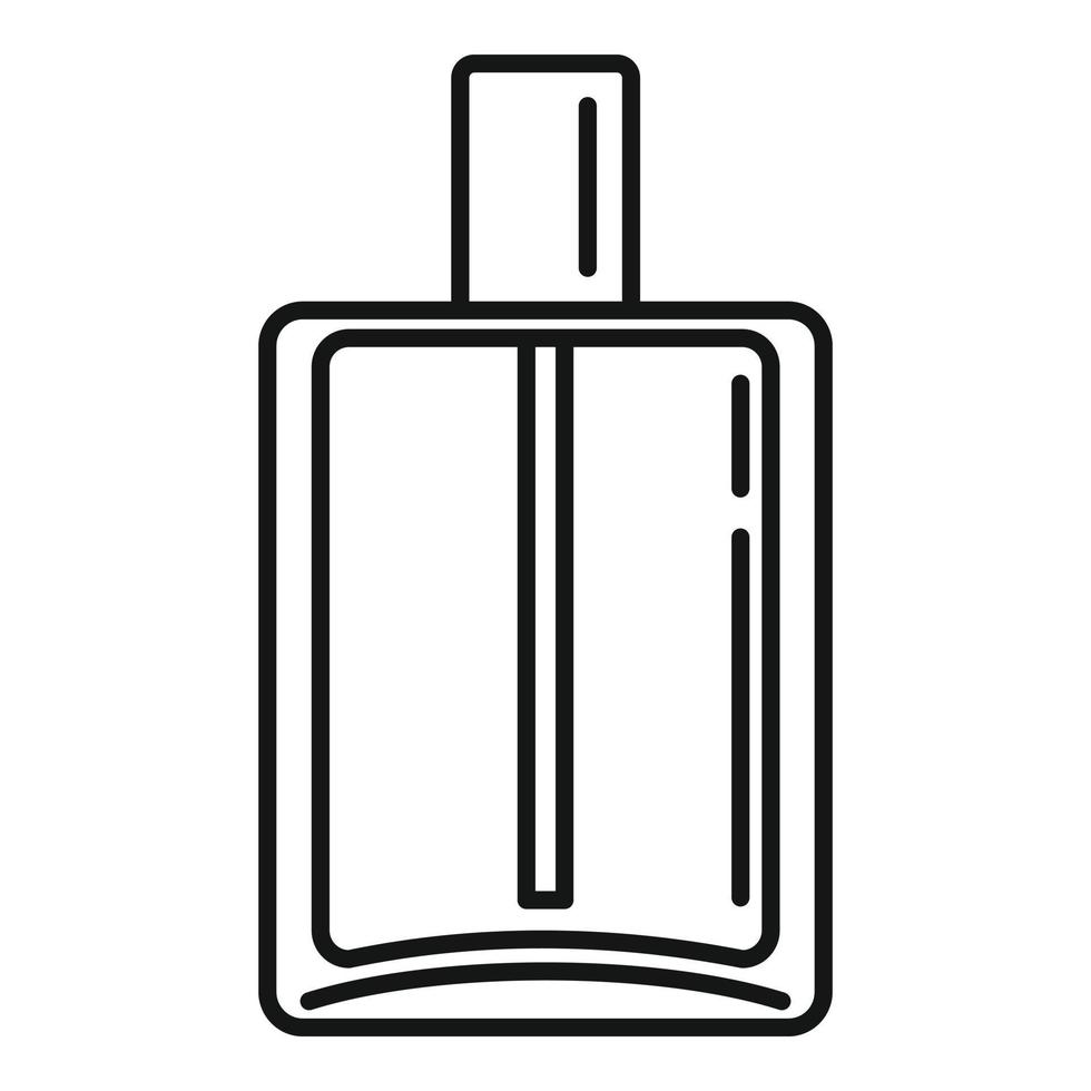 Symbol für zollfreie Parfümflasche, Umrissstil vektor