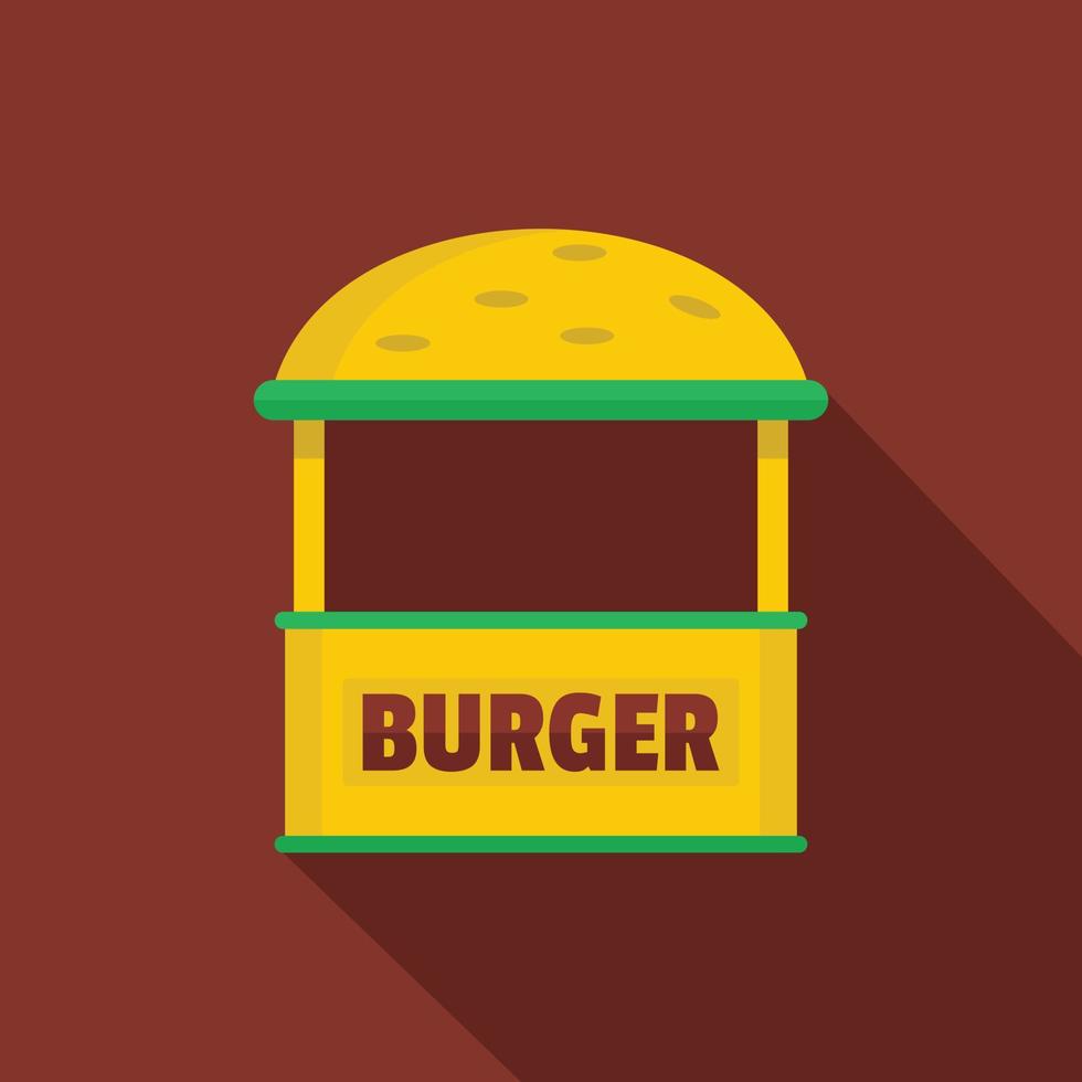 Burger-Handelsikone, flacher Stil. vektor