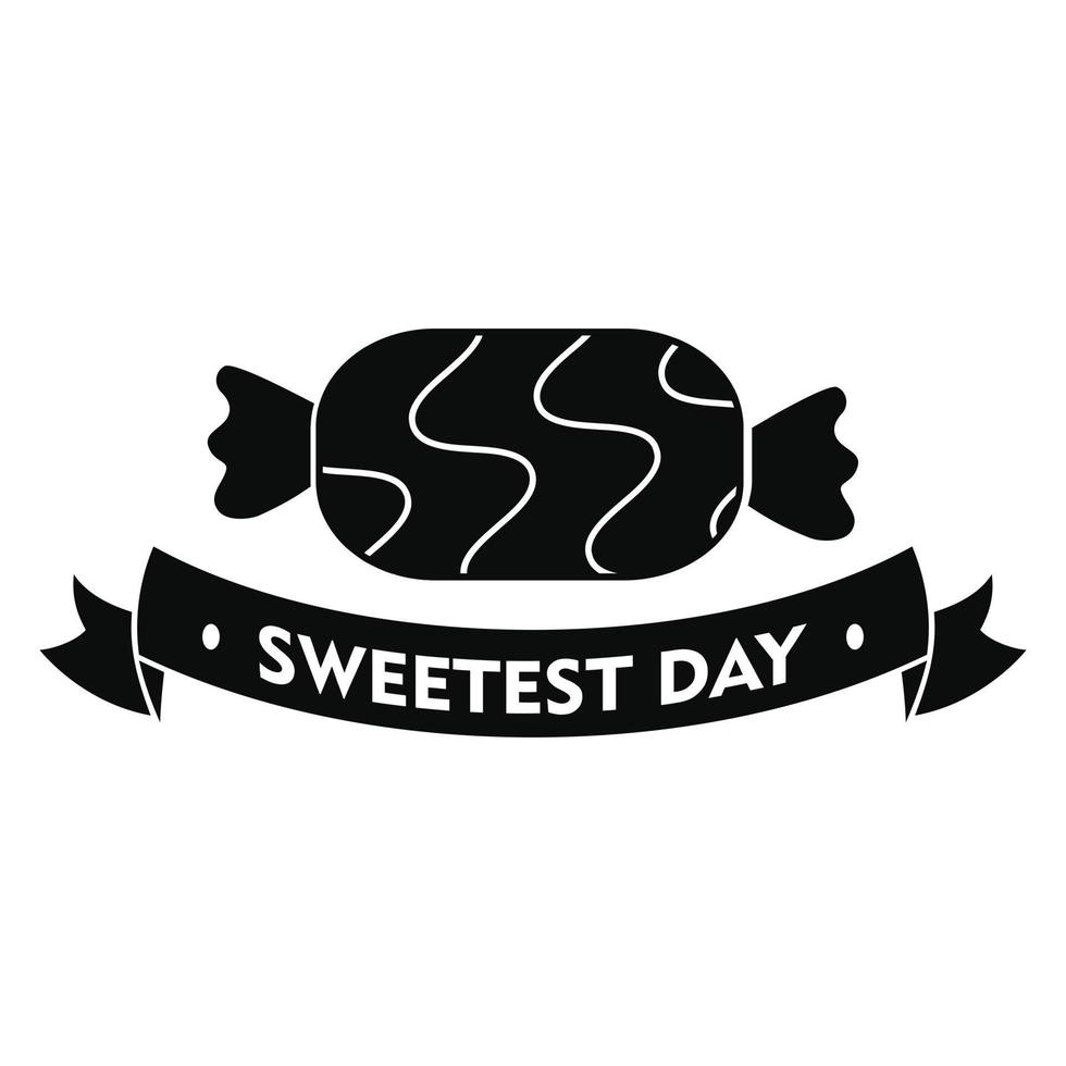 Bonbon Candy Day Logo, einfacher Stil vektor