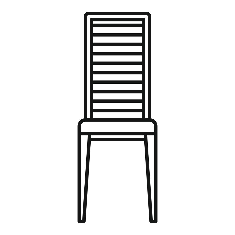 Gartenmöbel-Stuhl-Symbol, Umriss-Stil vektor