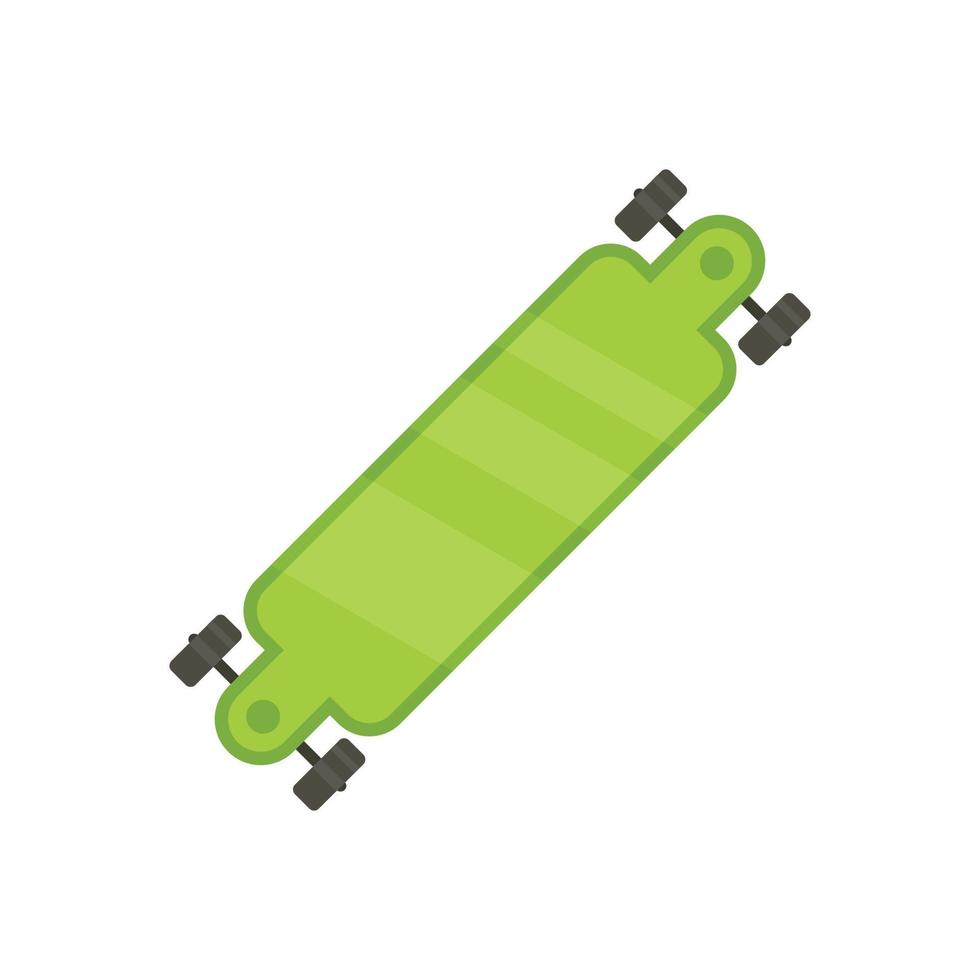 modernes langes Skateboard-Symbol, flacher Stil vektor