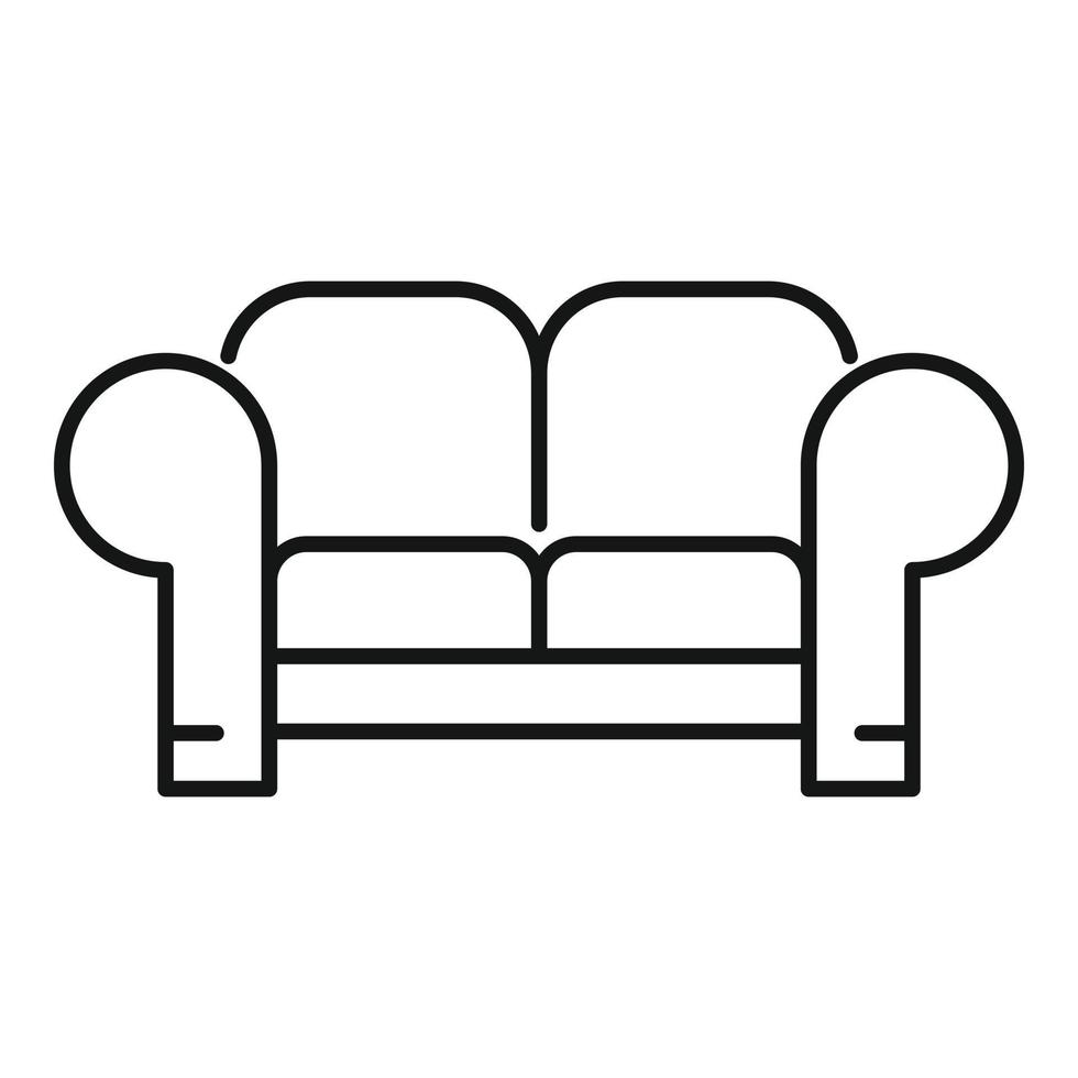 Kinderzimmer-Sofa-Symbol, Umrissstil vektor
