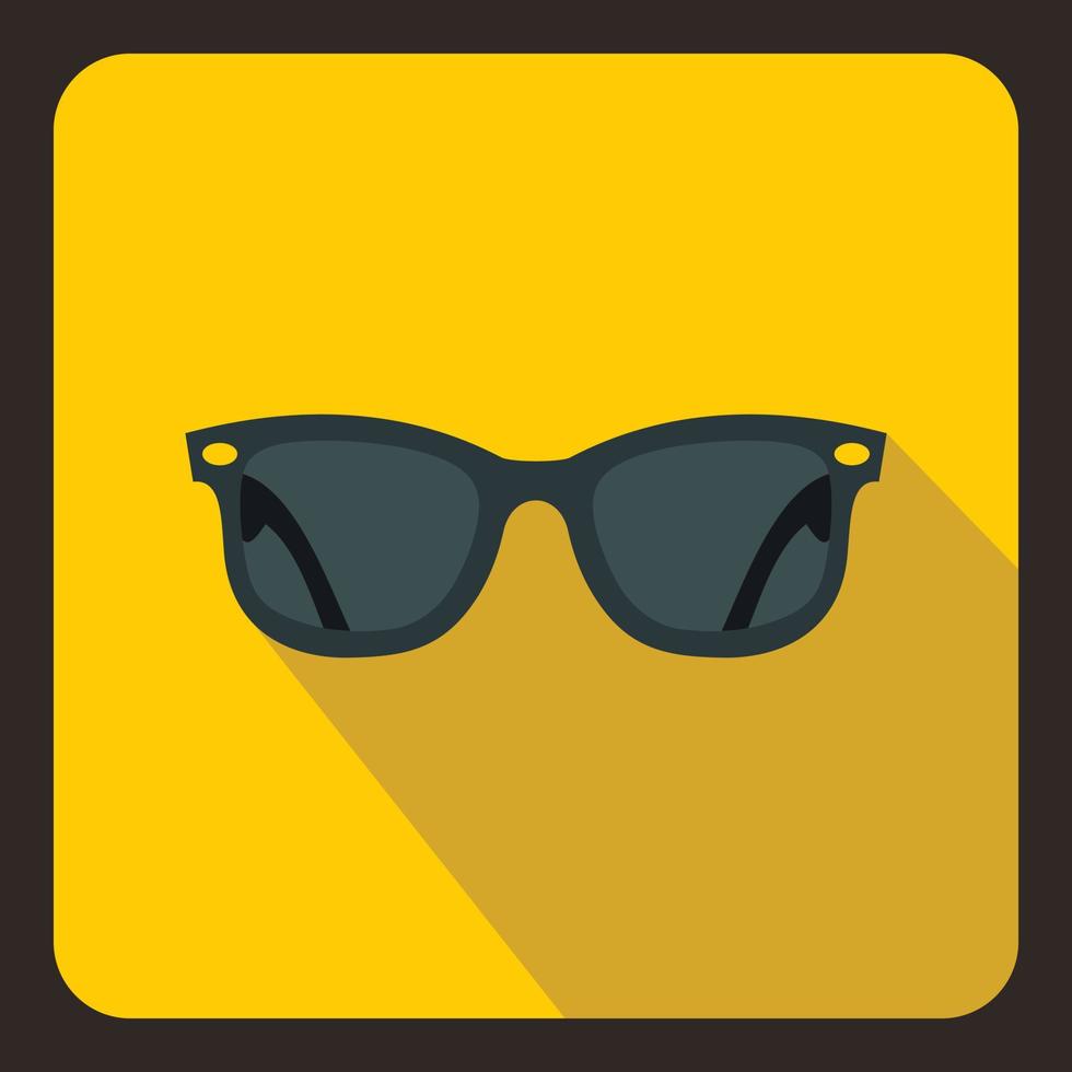 schwarze Sonnenbrillen-Ikone, flacher Stil vektor