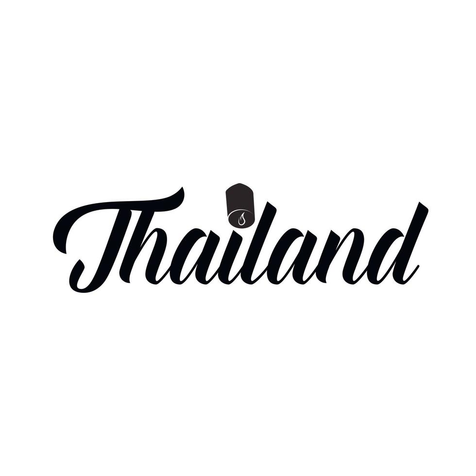 thailand ord ikon, enkel stil vektor