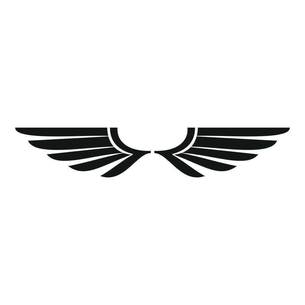 Falkenflügel-Symbol, einfacher Stil vektor