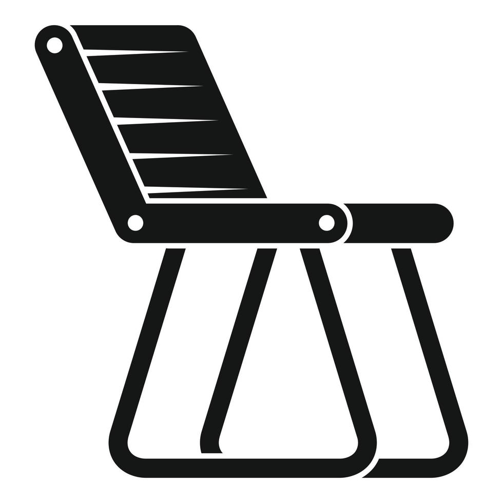 fiske stol ikon, enkel stil vektor