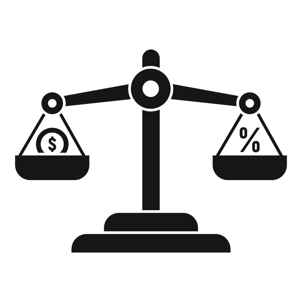 Finanzsteuerbilanz-Symbol, einfacher Stil vektor