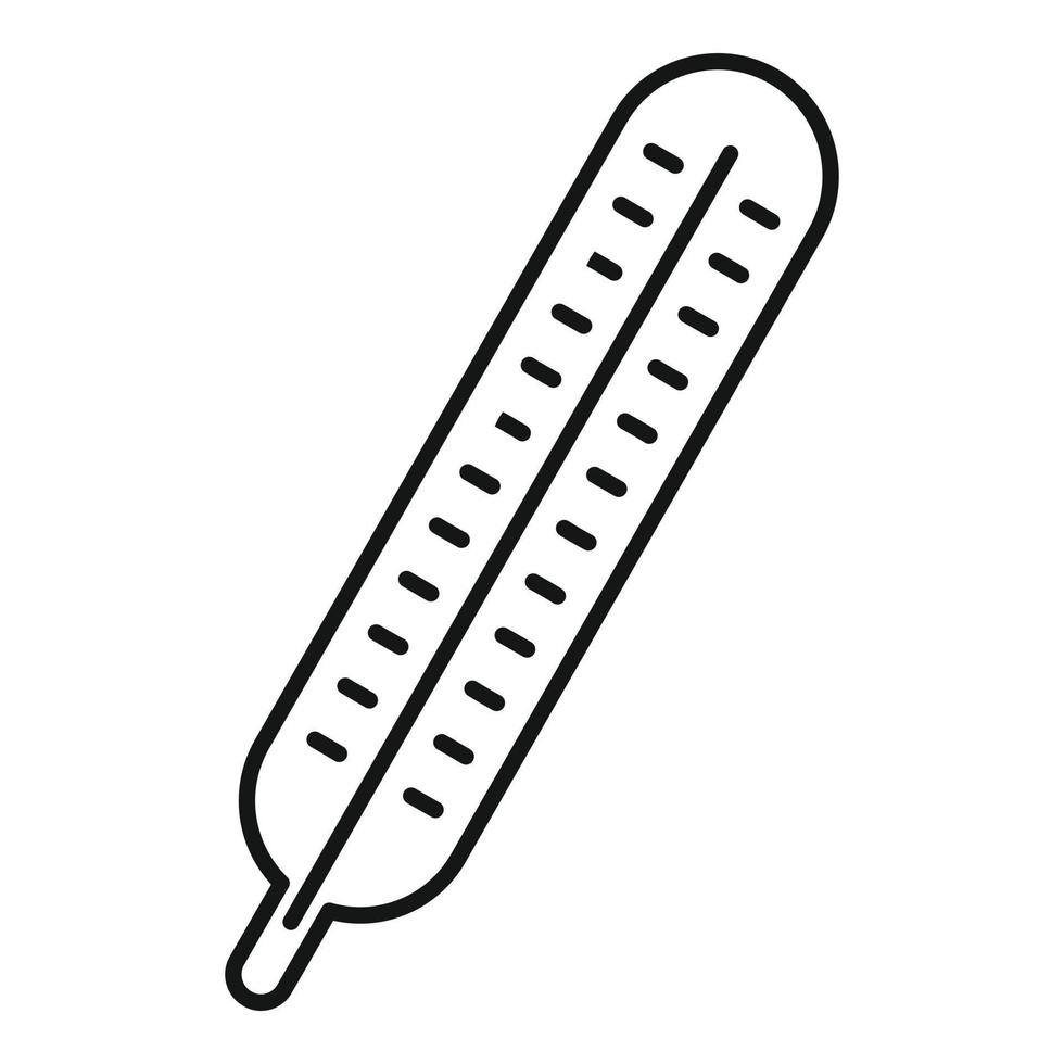 klassisches medizinisches Thermometer-Symbol, Umrissstil vektor