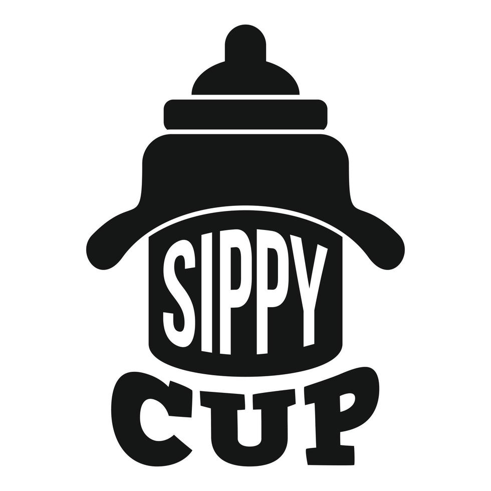 nyfödd sippy kopp logotyp, enkel stil vektor