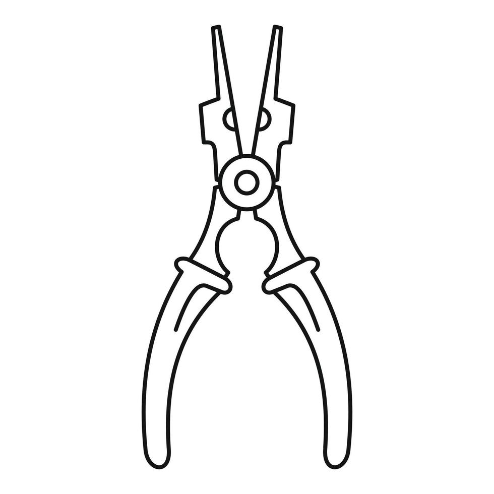 Kabelschnitt-Werkzeugsymbol, Umrissstil vektor