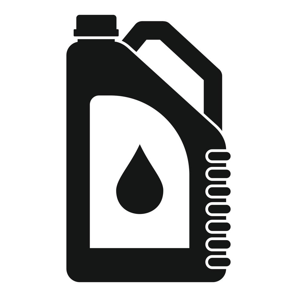 Kunststoff-Ölkanister-Symbol, einfacher Stil vektor