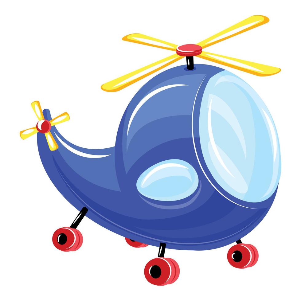 Spielzeughubschrauber-Symbol, Cartoon-Stil vektor