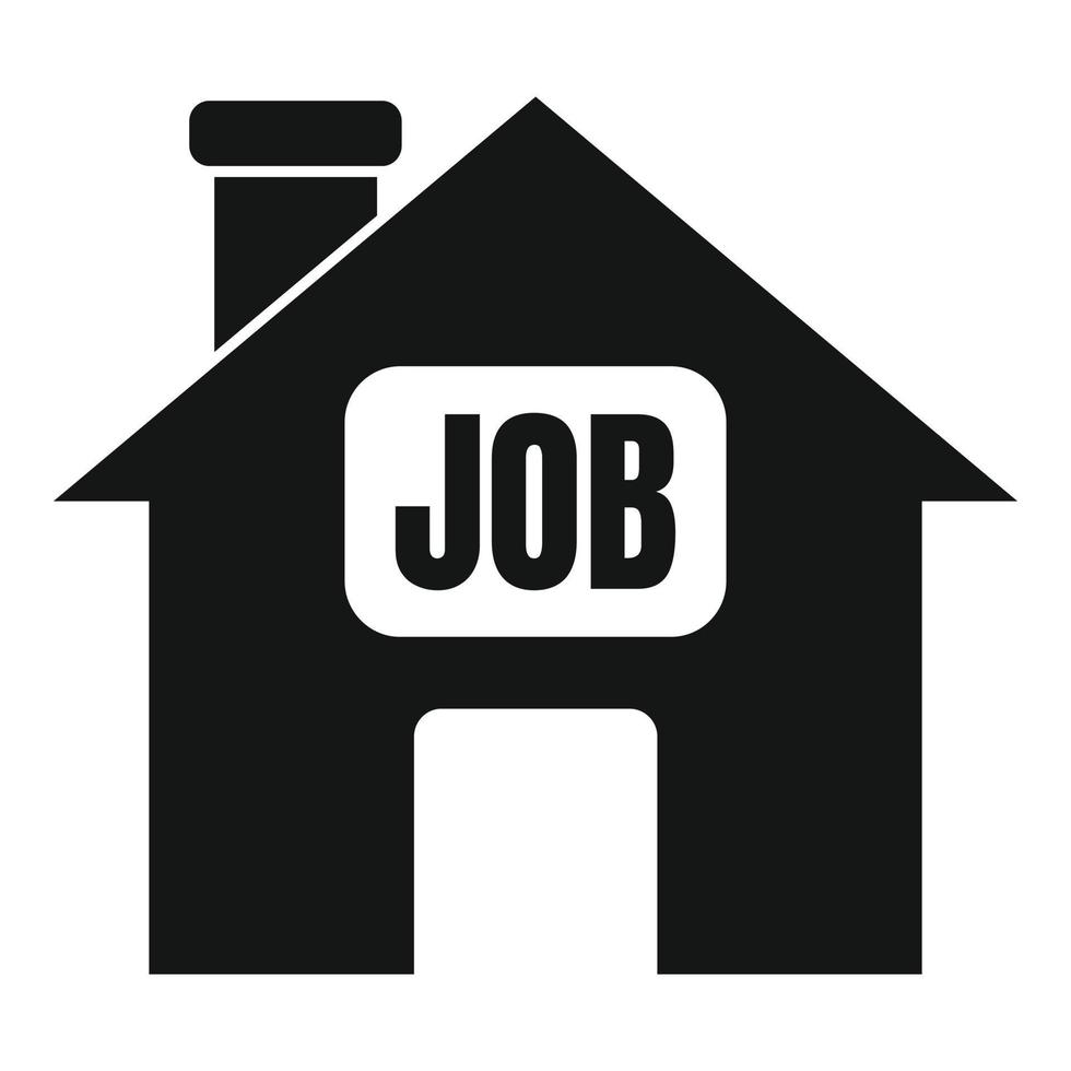 Job-Haus-Symbol, einfacher Stil vektor