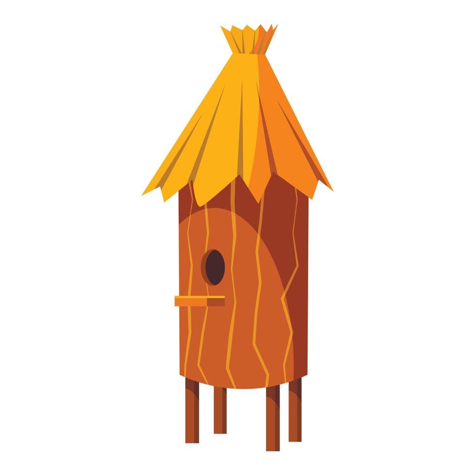 Holzbienenstock-Symbol, Cartoon-Stil vektor