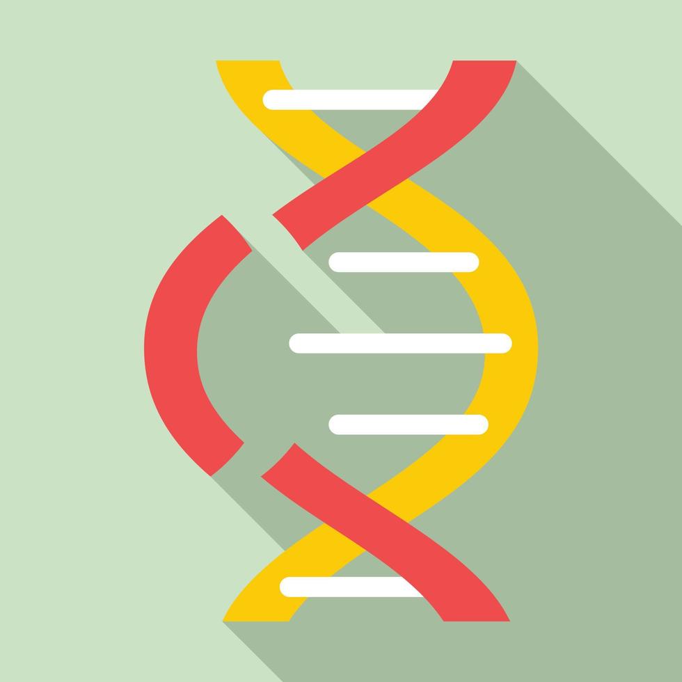 icke-heltal dna ikon, platt stil vektor