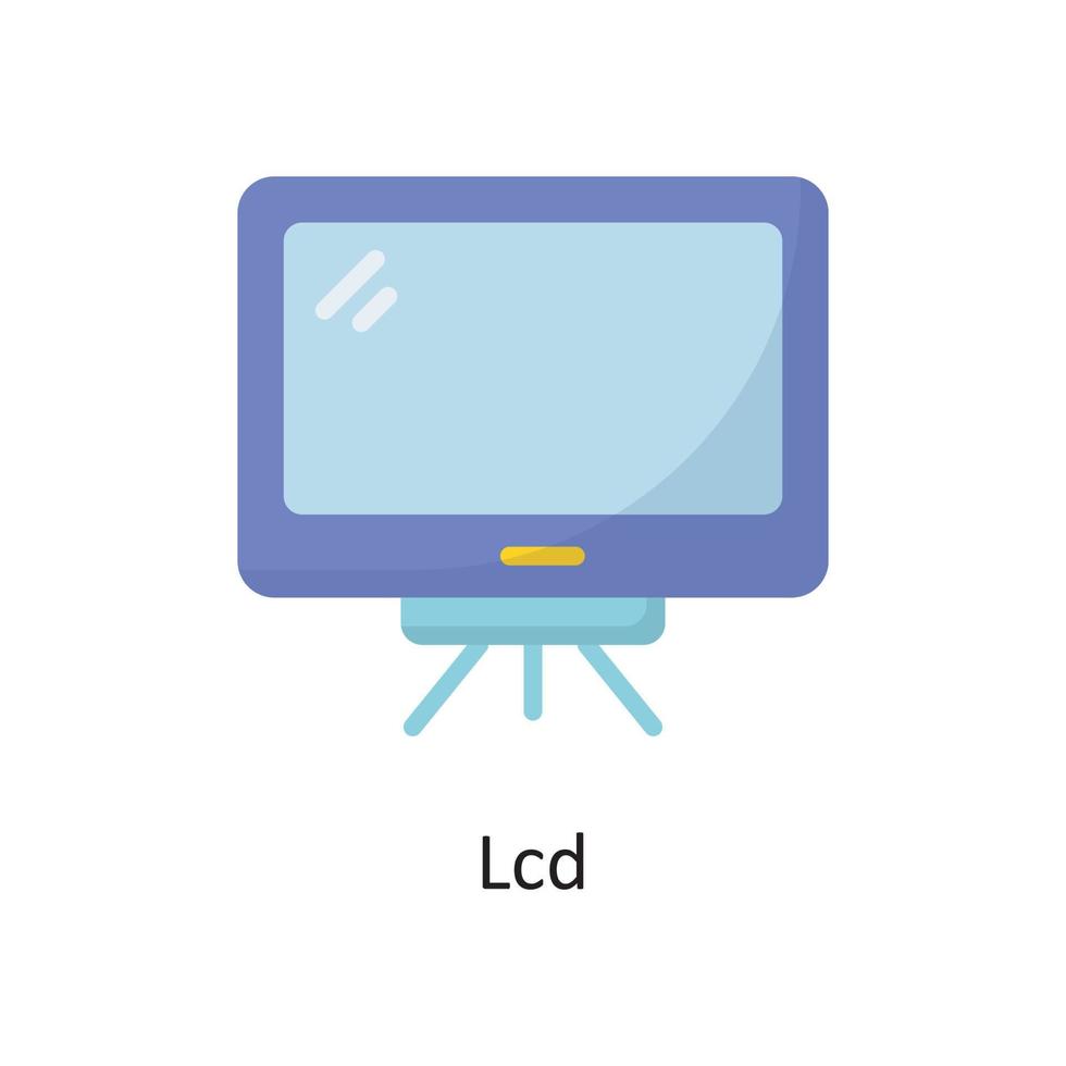 lcd vektor platt ikon design illustration. hushållning symbol på vit bakgrund eps 10 fil