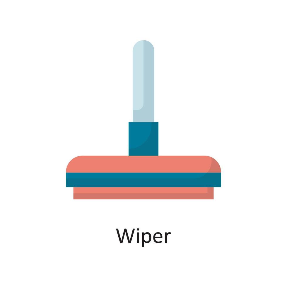 Wischer-Vektor-flache Icon-Design-Illustration. Housekeeping-Symbol auf weißem Hintergrund Eps 10-Datei vektor