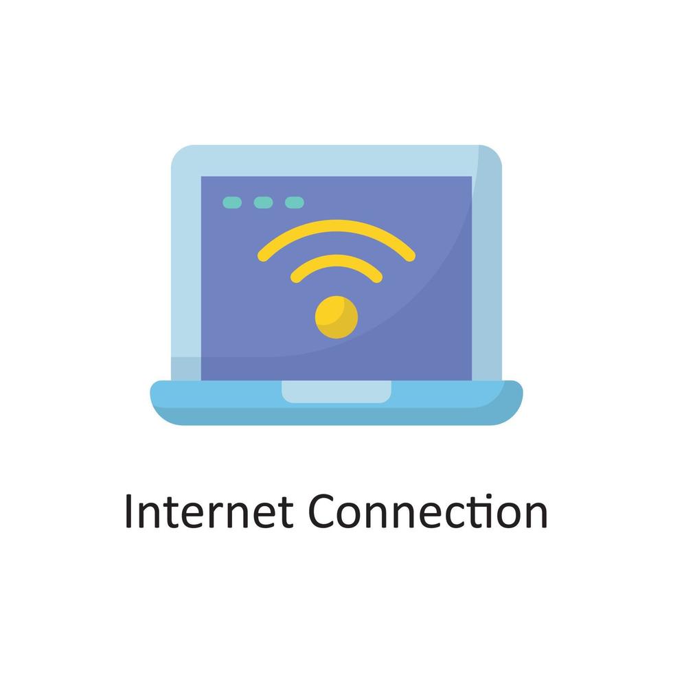 Ikonen-Designillustration des Internetverbindungsvektors flache. Housekeeping-Symbol auf weißem Hintergrund Eps 10-Datei vektor