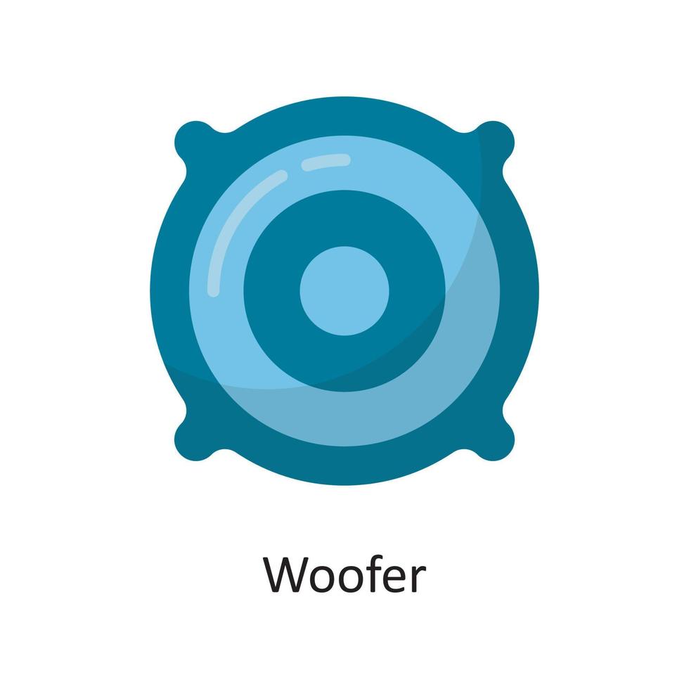 Woofer-Vektor-flache Icon-Design-Illustration. Housekeeping-Symbol auf weißem Hintergrund Eps 10-Datei vektor