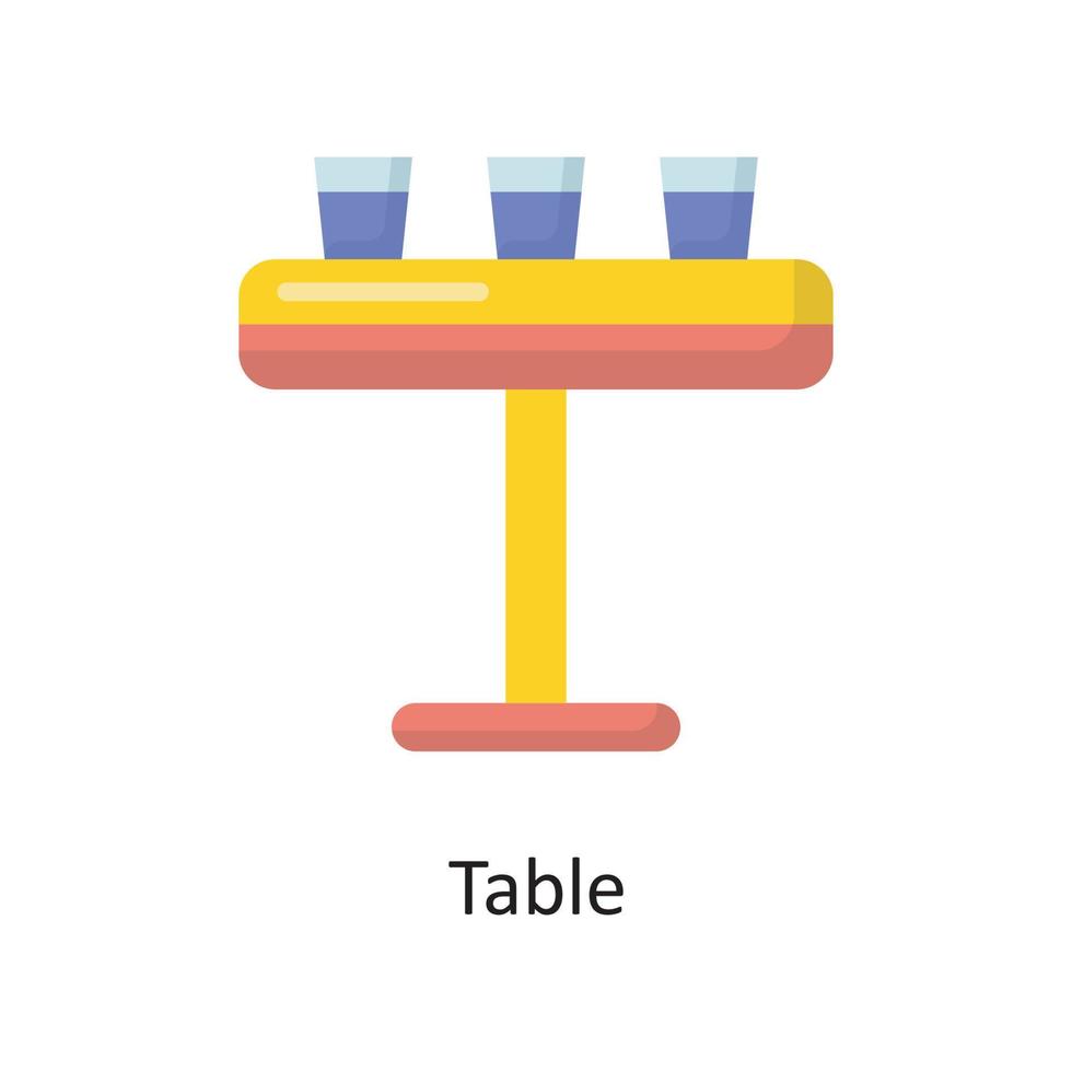 tabell vektor platt ikon design illustration. hushållning symbol på vit bakgrund eps 10 fil