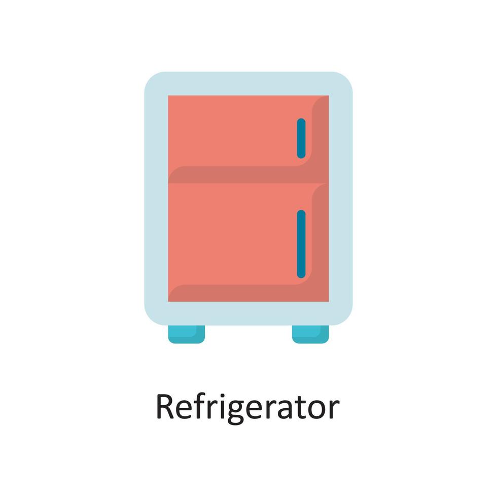 kylskåp vektor platt ikon design illustration. hushållning symbol på vit bakgrund eps 10 fil
