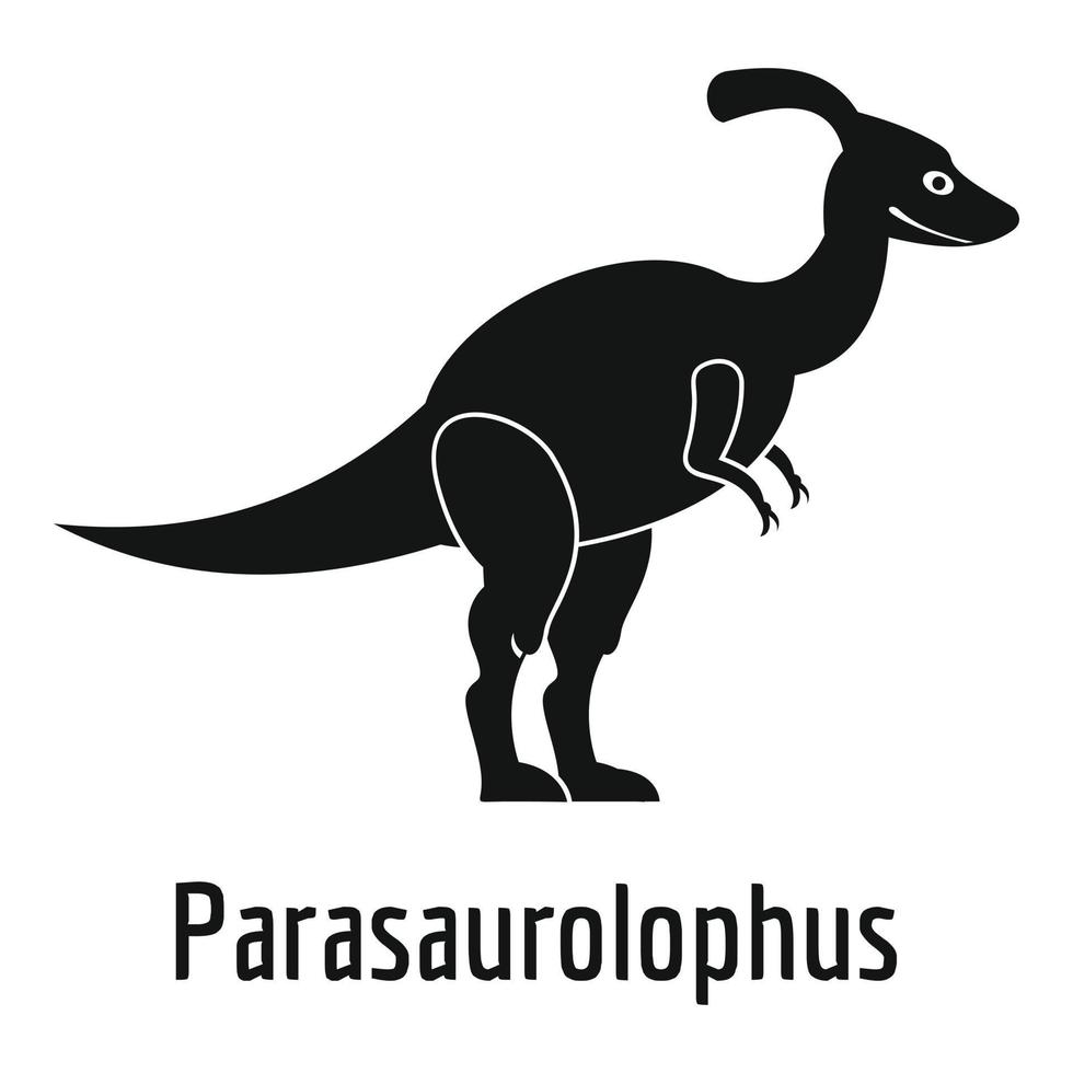 Parasaurolophus-Symbol, einfacher Stil. vektor