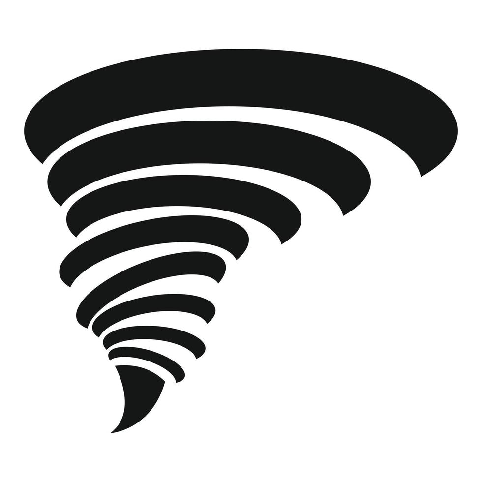 Twister-Tornado-Symbol, einfacher Stil vektor