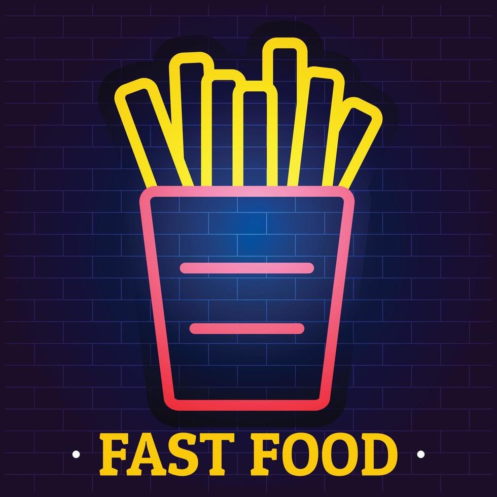 fast-food-logo, flacher stil vektor