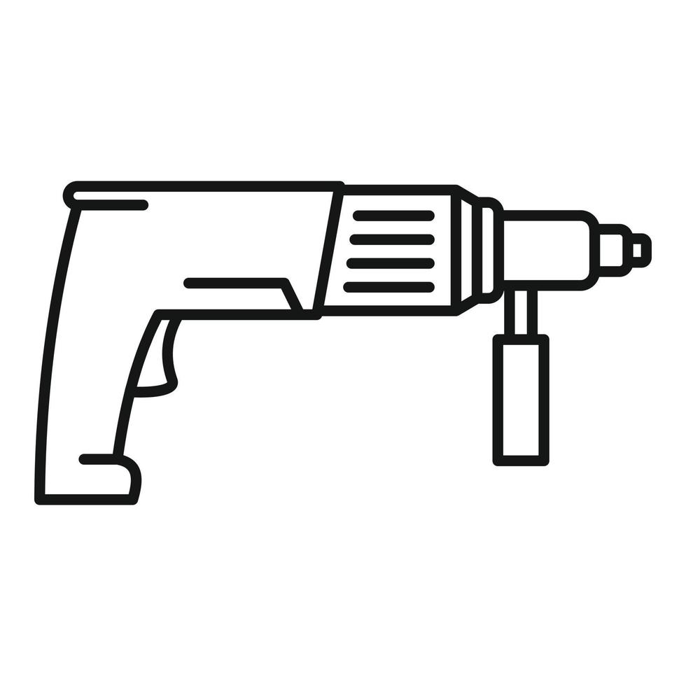 Symbol für elektrische Bohrmaschine, Umrissstil vektor