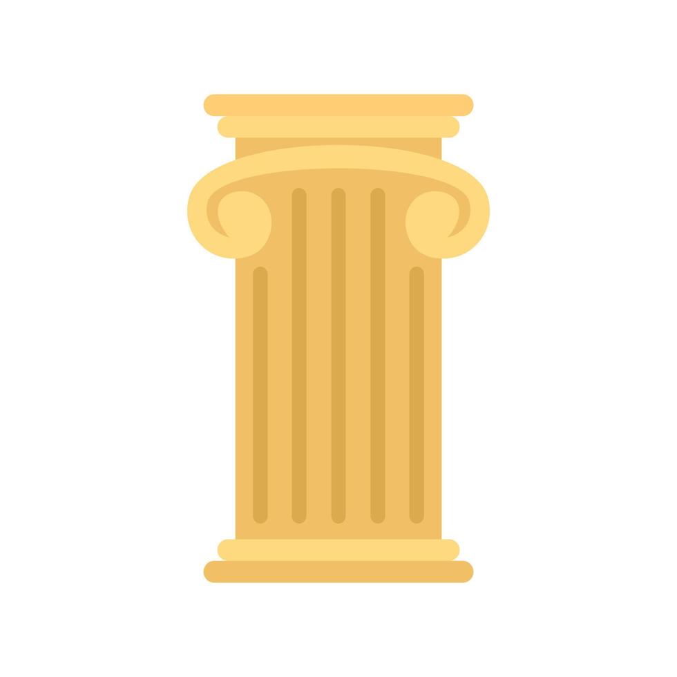 grekisk pelare ikon, platt stil vektor