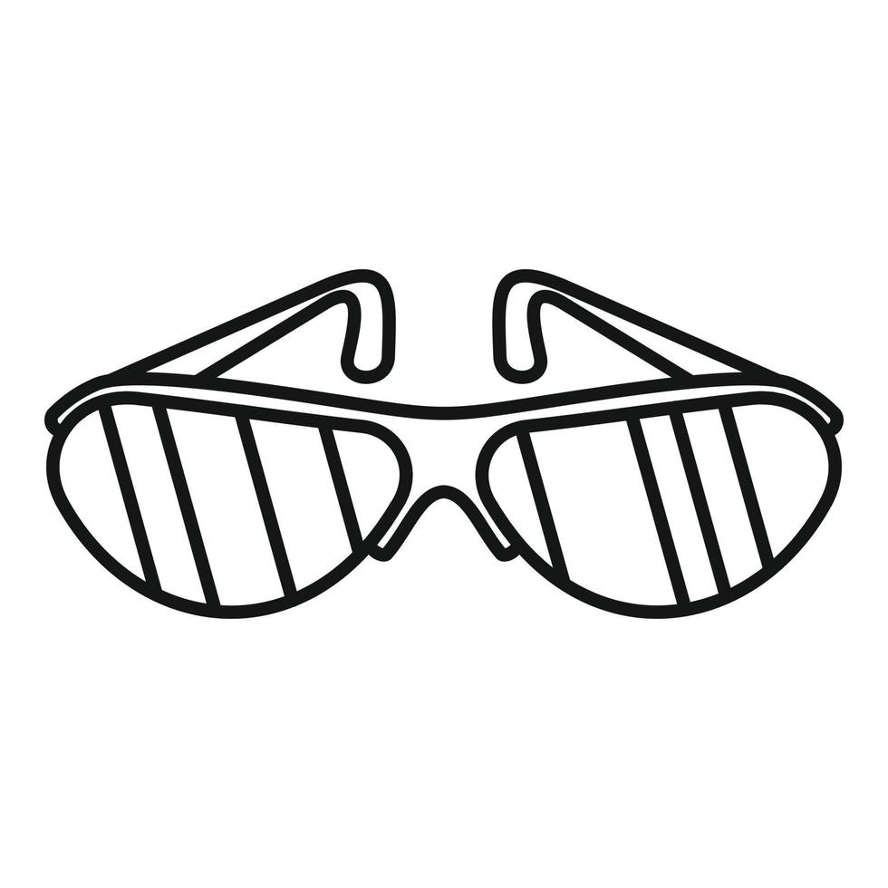 Fahrradbrillen-Symbol, Umrissstil vektor