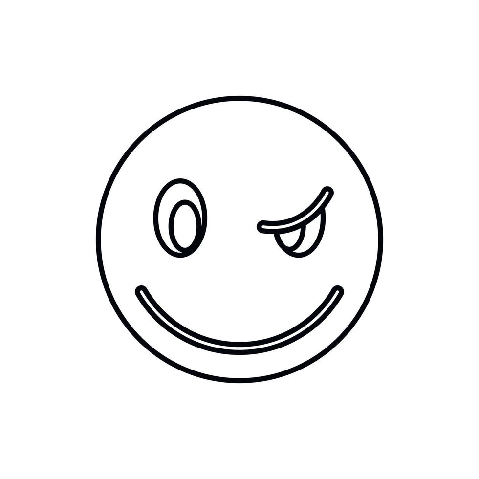 Eyewink-Emoticon-Symbol, Umrissstil vektor