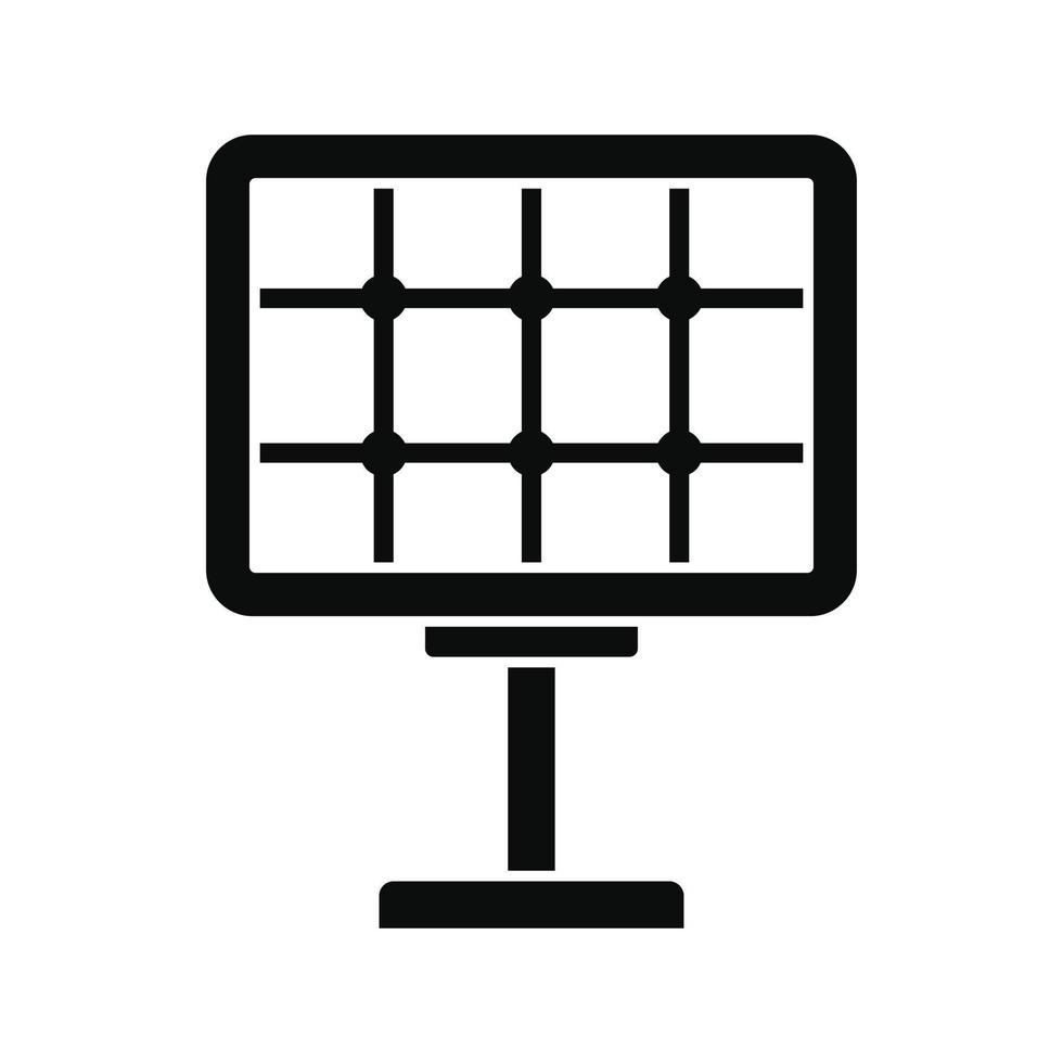 Solarpanel-Symbol, einfacher Stil vektor