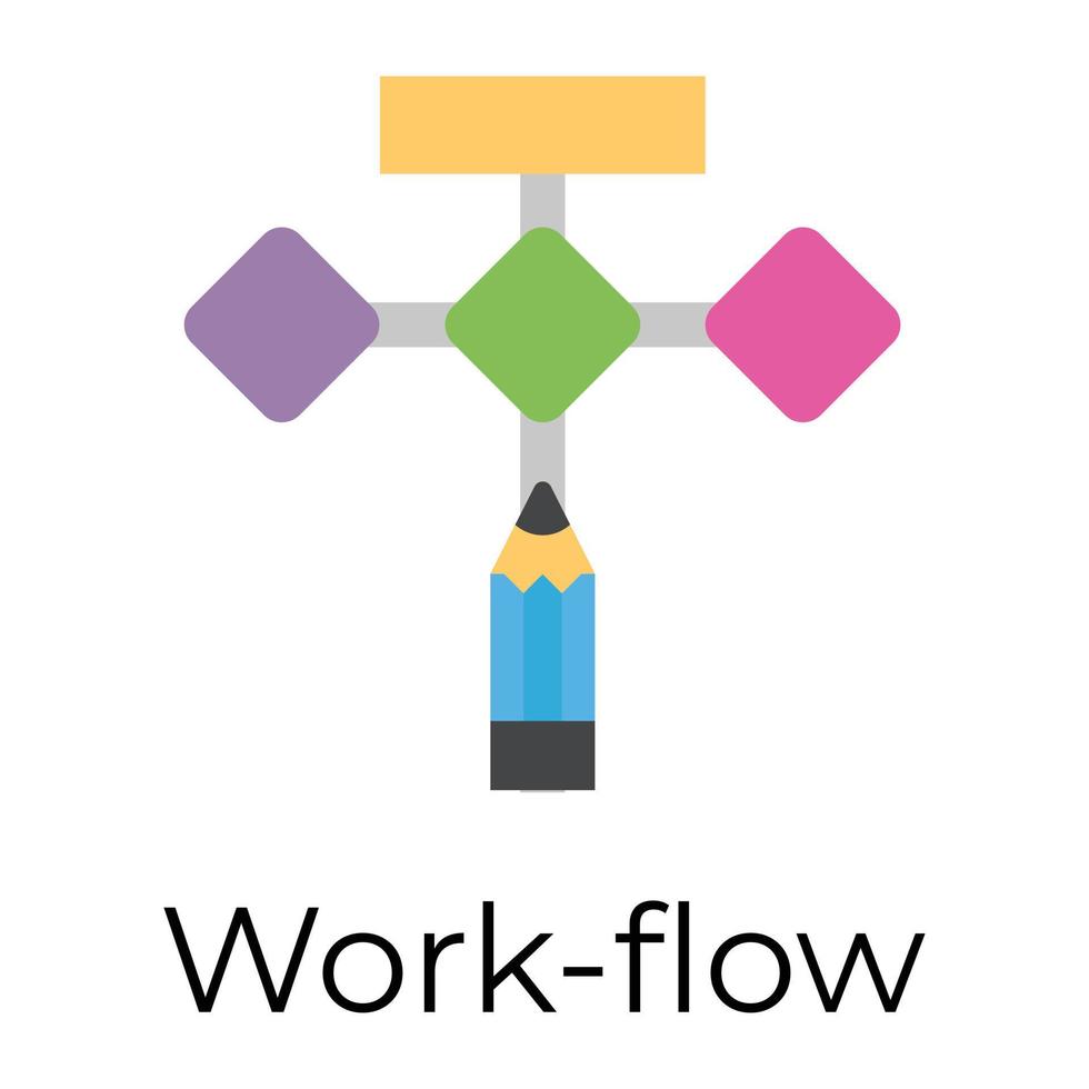 trendige Workflow-Konzepte vektor