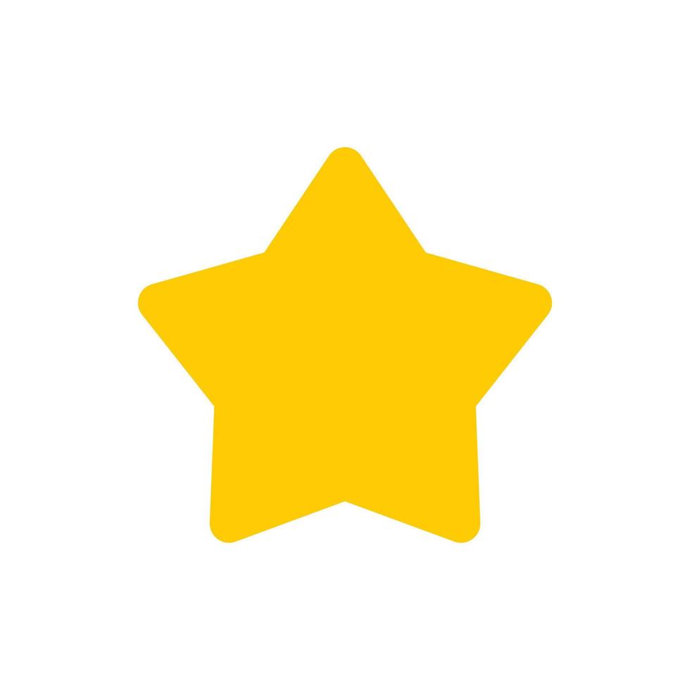 gyllene stjärna ikon, platt stil vektor