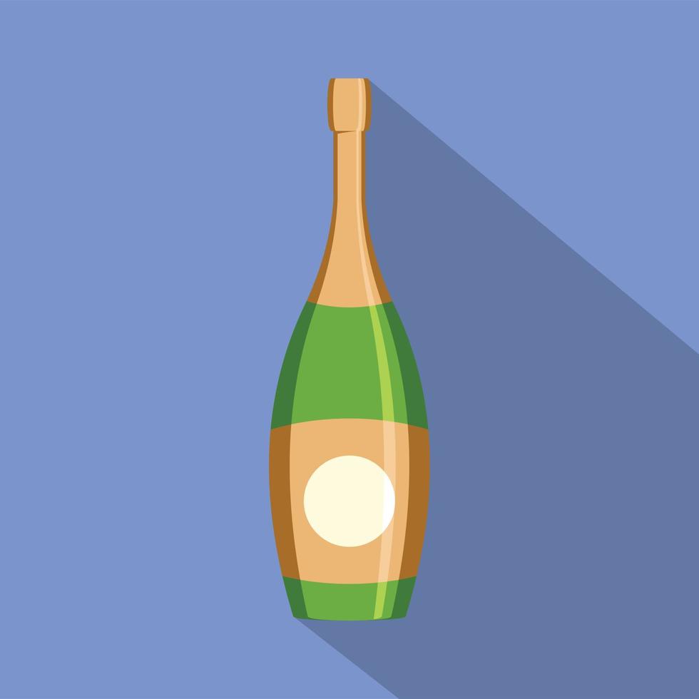 fest champagne ikon, platt stil vektor