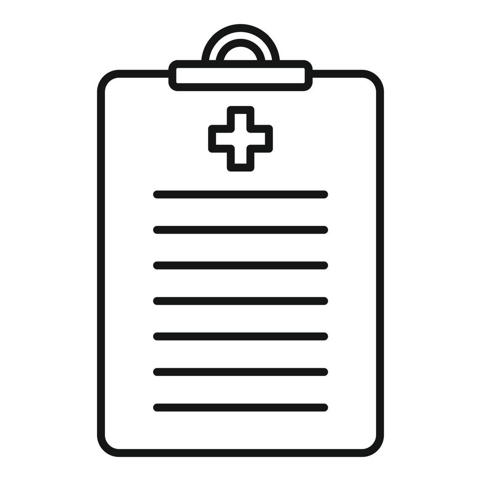 endokrinolog patient kort ikon, översikt stil vektor
