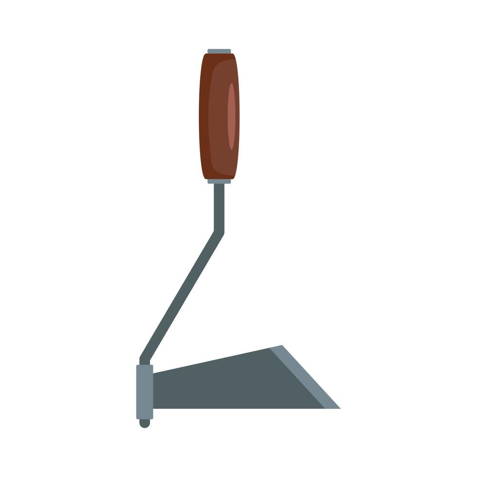 Hand-Garten-Grabwerkzeug-Symbol, flacher Stil vektor