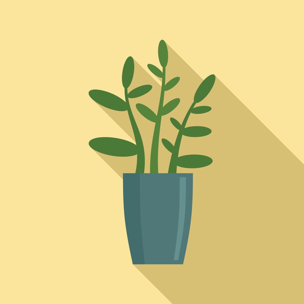 Gardenia-Pflanzensymbol, flacher Stil vektor