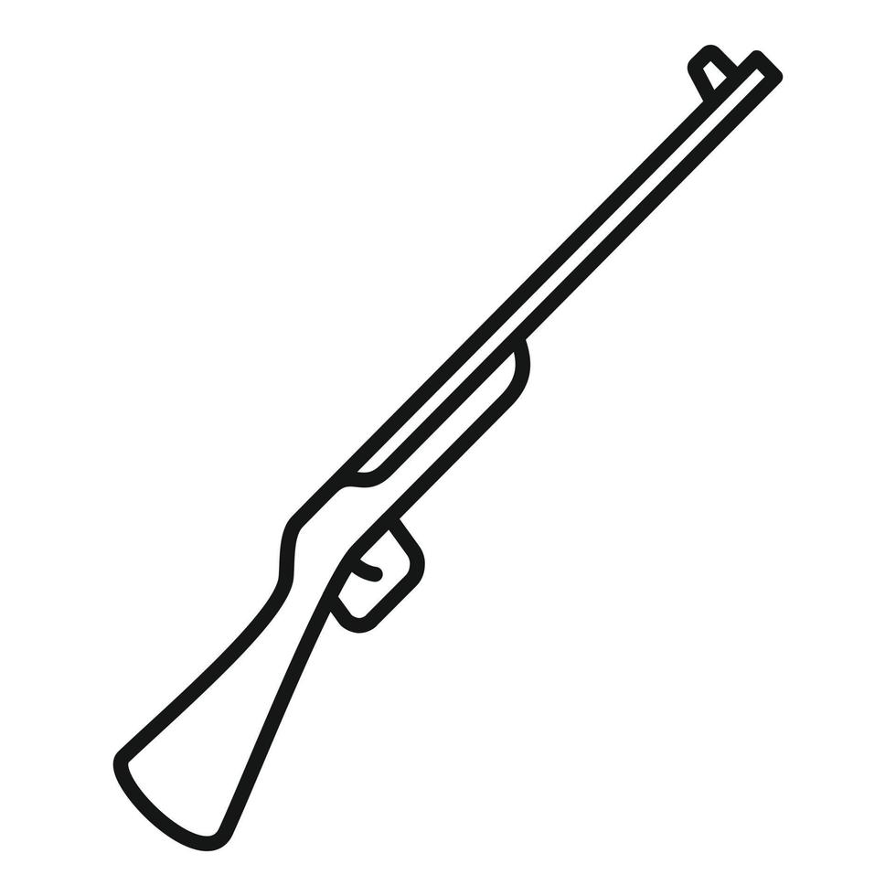 safari jakt gevär ikon, översikt stil vektor