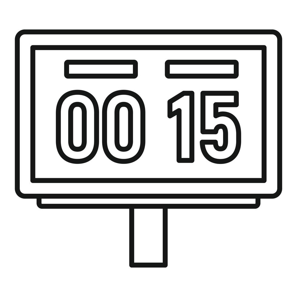 Sport-Scoreboard-Symbol, Umrissstil vektor